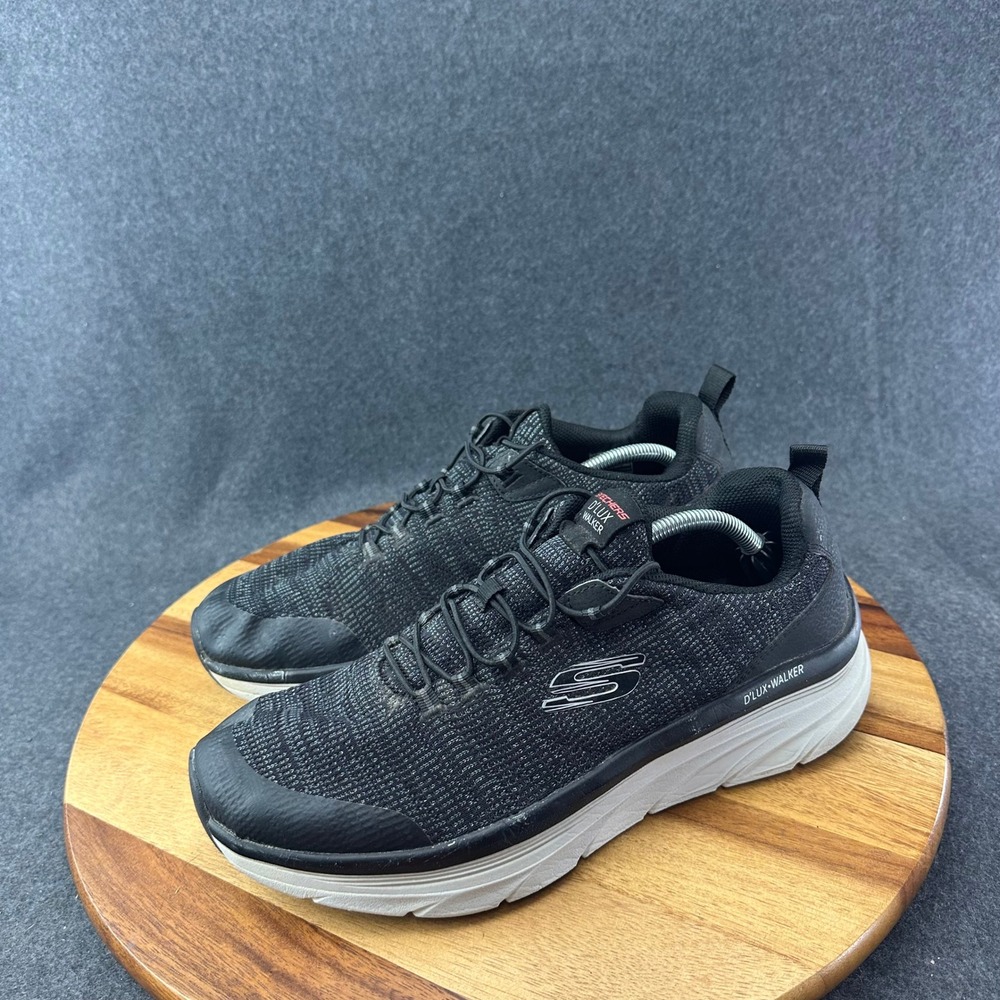 Skechers Shoes Men's 12 Extra Wide D'Lux Walker Sneakers Black Lace Up 232045WW - Picture 6 of 12